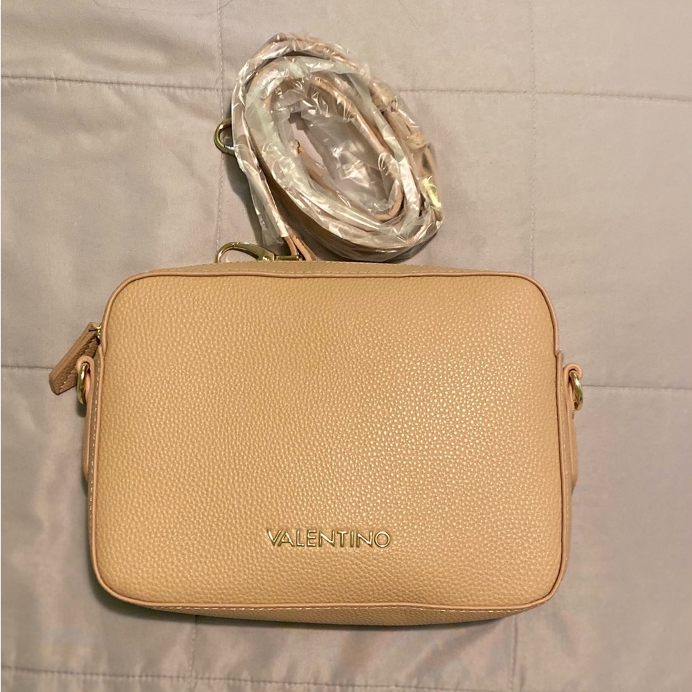 Valentino Beige Dusty Rose Taupe Crossbody Bag NWOT VBS7XL07